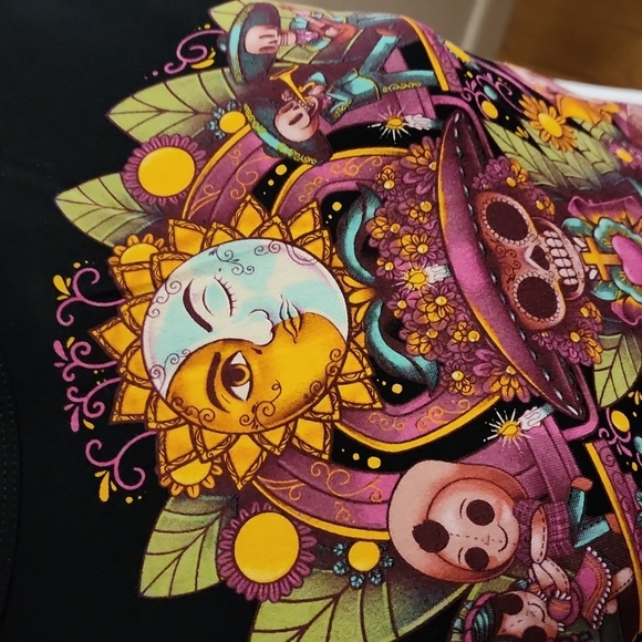 Dia de Los Muertos *¡AY GÜEY! Catrina XL 3/4 Sleeve NWOT Skeletons SO CUTE! - Picture 2 of 13
